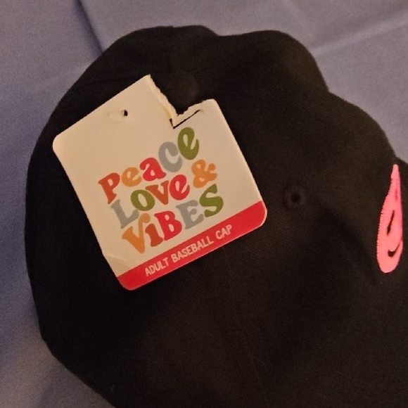 Black Cap with Pink Smiley Face - Picture 3 of 3